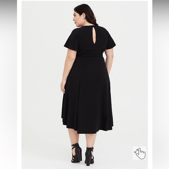 Torrid Black Studio Knit Hi-Lo Skater Dress - Size 2XL - Picture 3 of 12